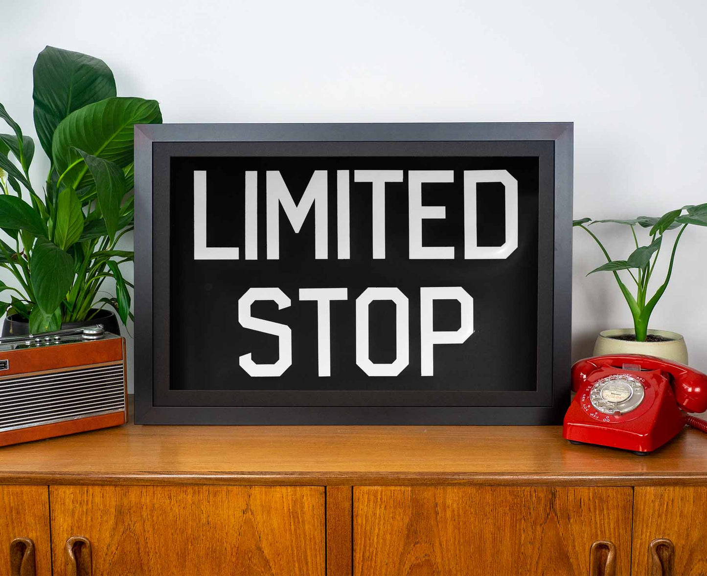 Limited Stop 1969 Framed Bus Blind Clearance