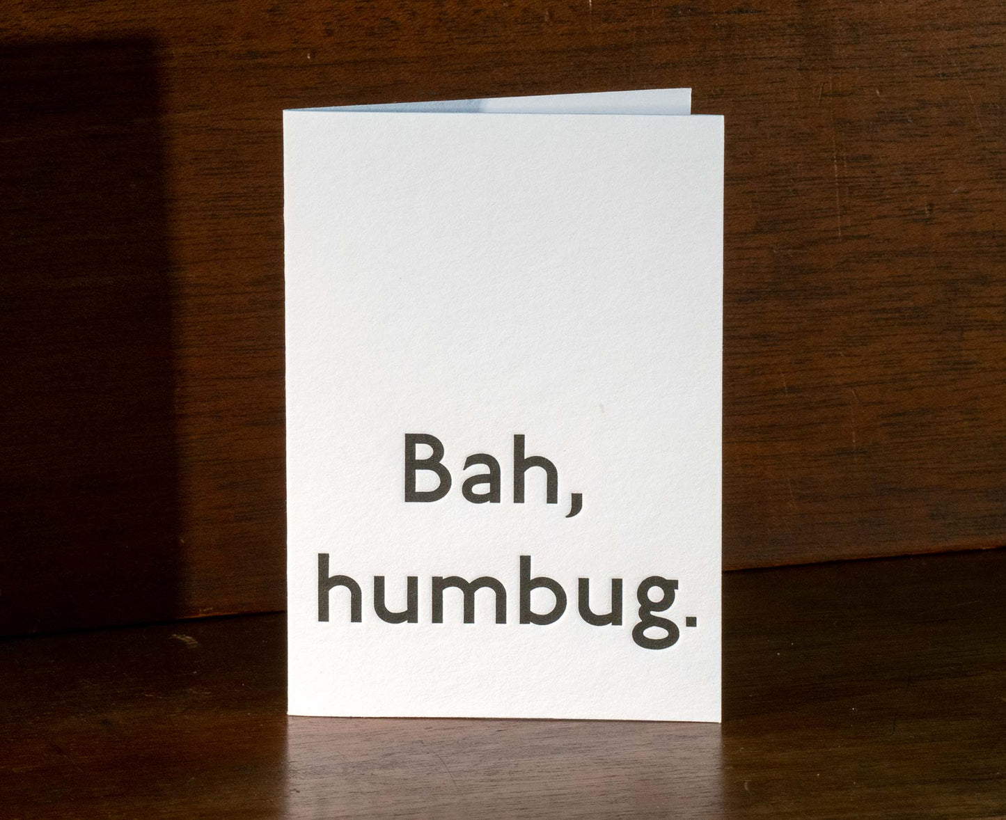 Bah, Humbug Letterpress Christmas Card