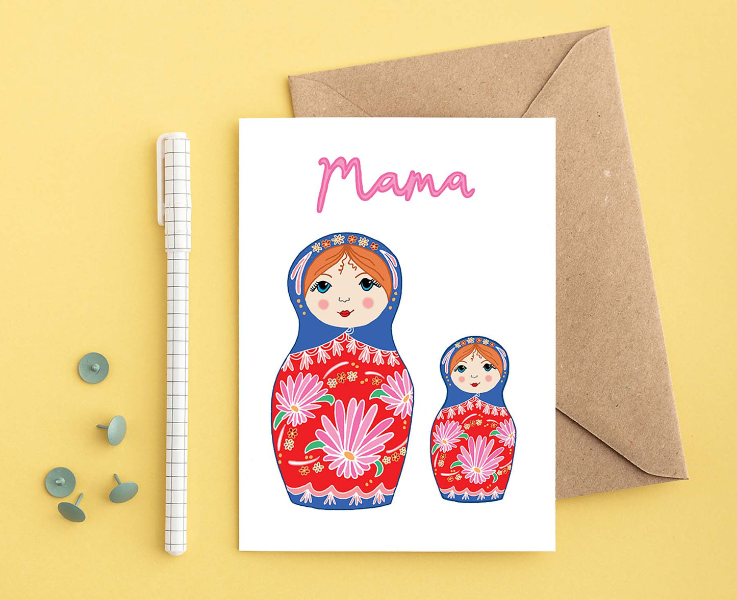 Mama Russian Dolls Mother's Day Card