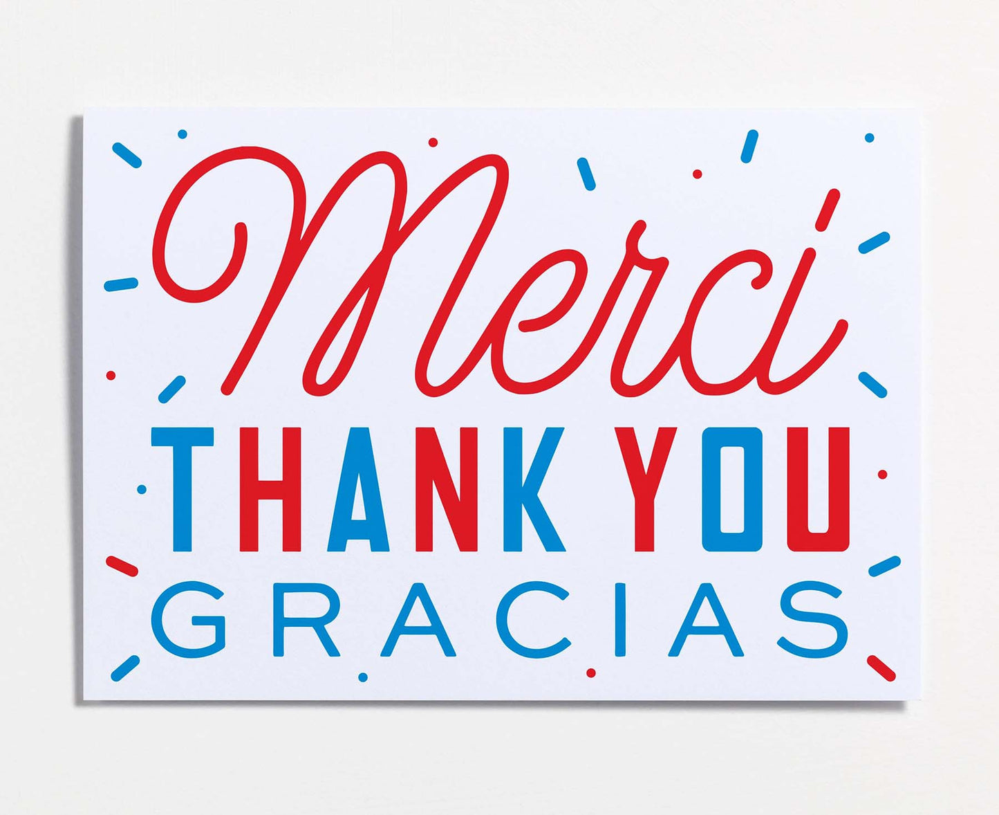 Merci Thank You Gracias Card