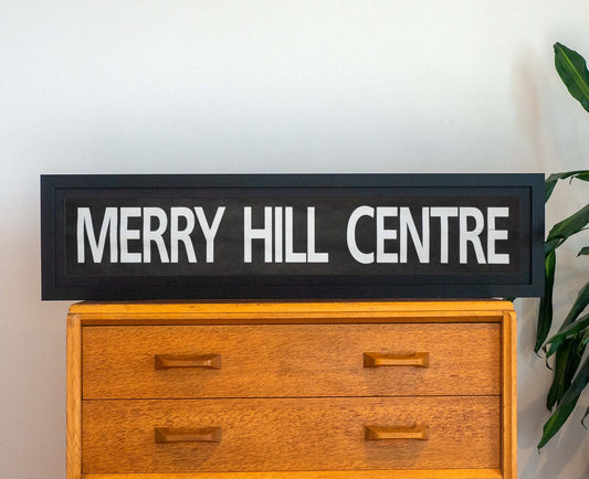 Merry Hill Centre 1986 Framed Bus Blind