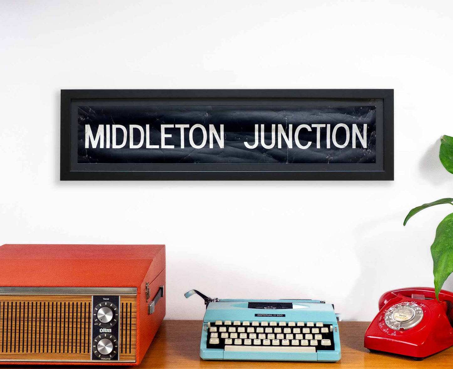 Middleton Junction 1970s Framed Bus Blind
