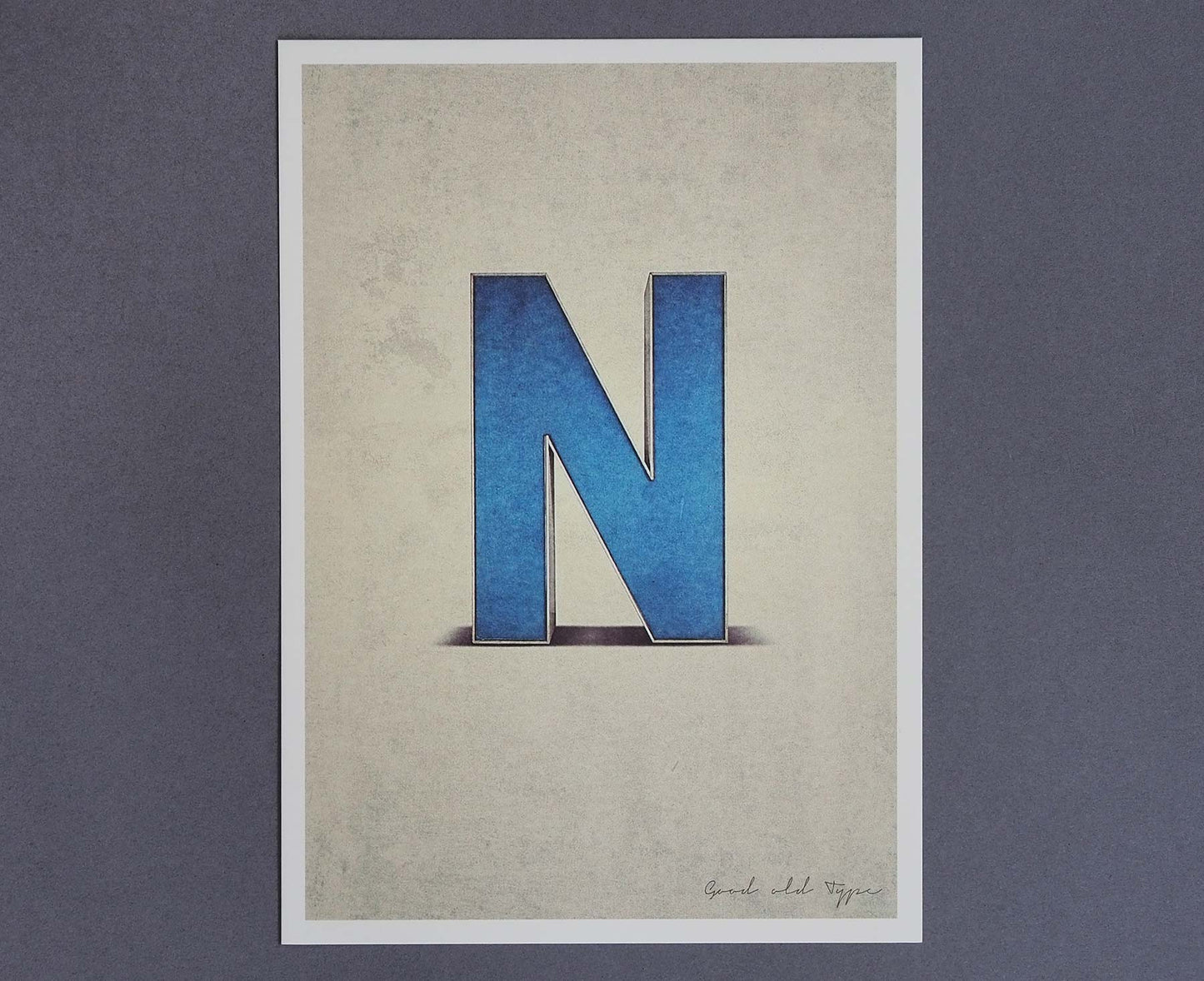 Letter N Salvaged Signage postcard