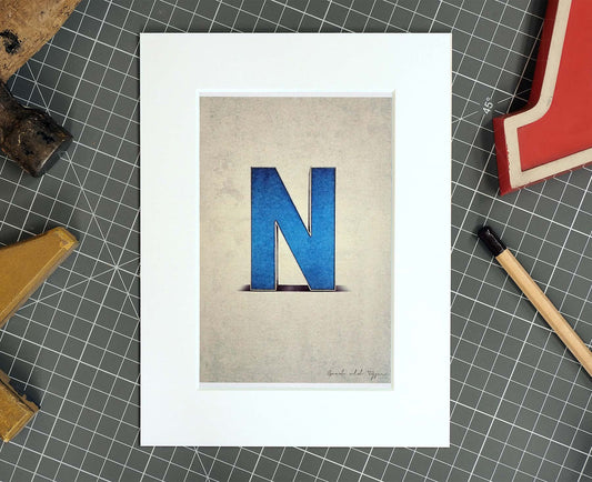 Letter N Salvaged Signage postcard