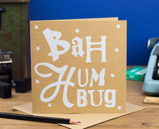 Bah Humbug Kraft Christmas card