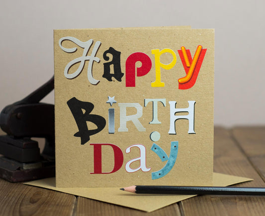 Happy Birthday Letters Card