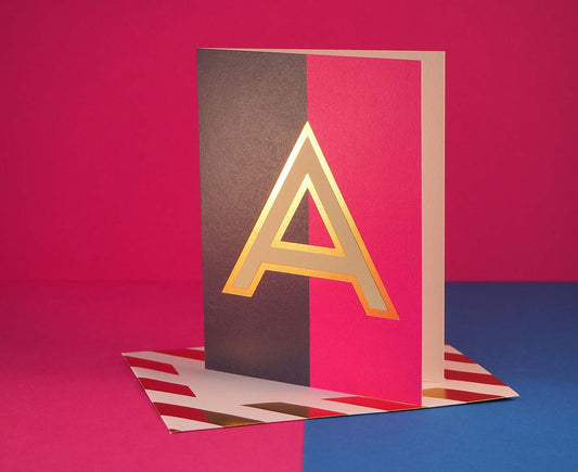 Nixie A foiled letter card