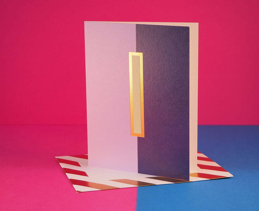 Nixie I foiled letter card