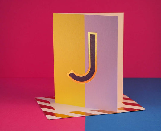 Nixie J foiled letter card