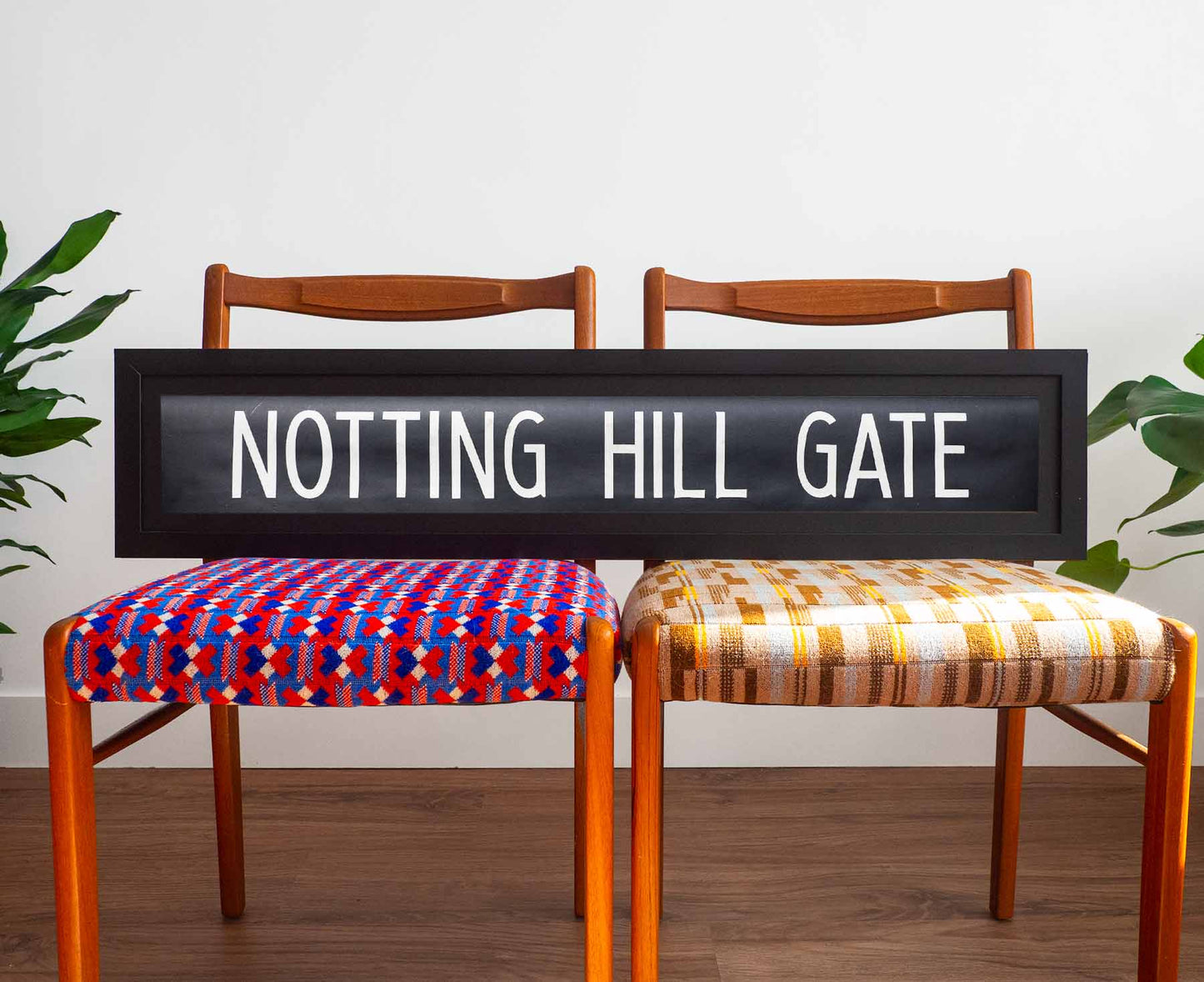 Notting Hill Gate 1970s Framed London Bus Blind