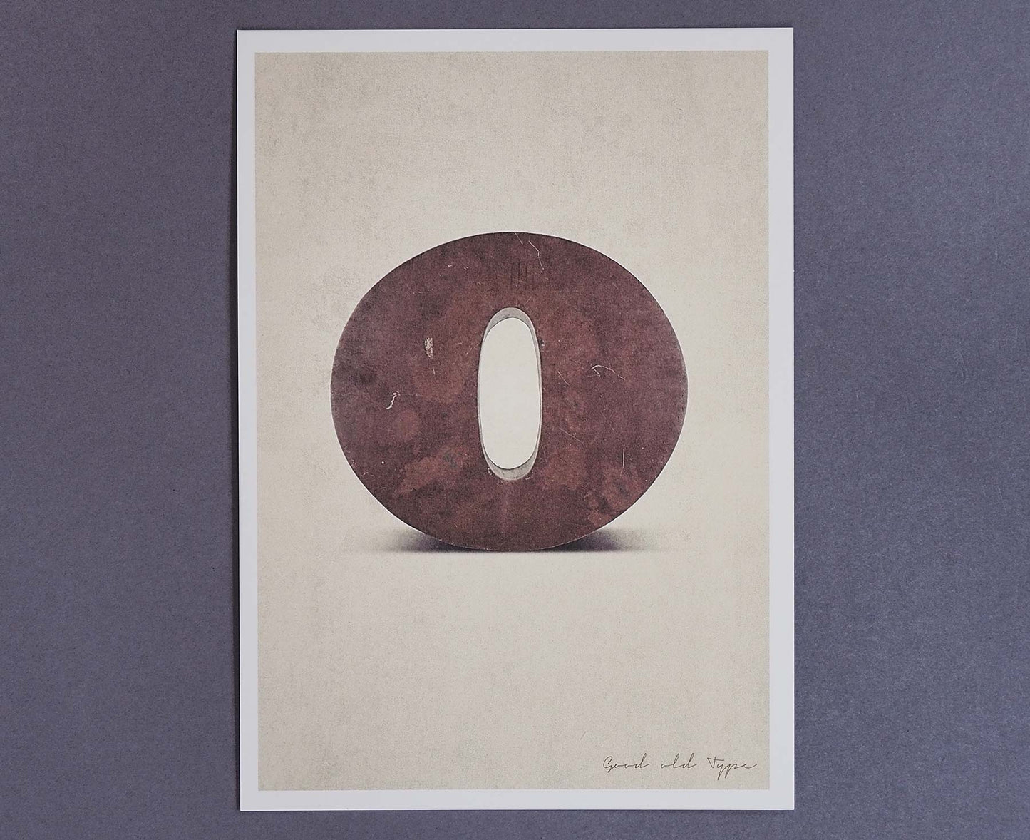 Letter O Salvaged Signage postcard