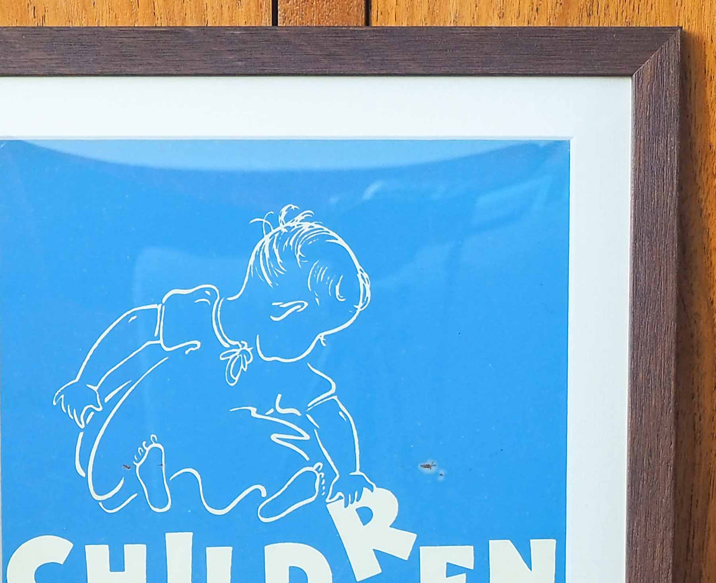 Post Office Children's Framed 1960s Vintage Promotional Card