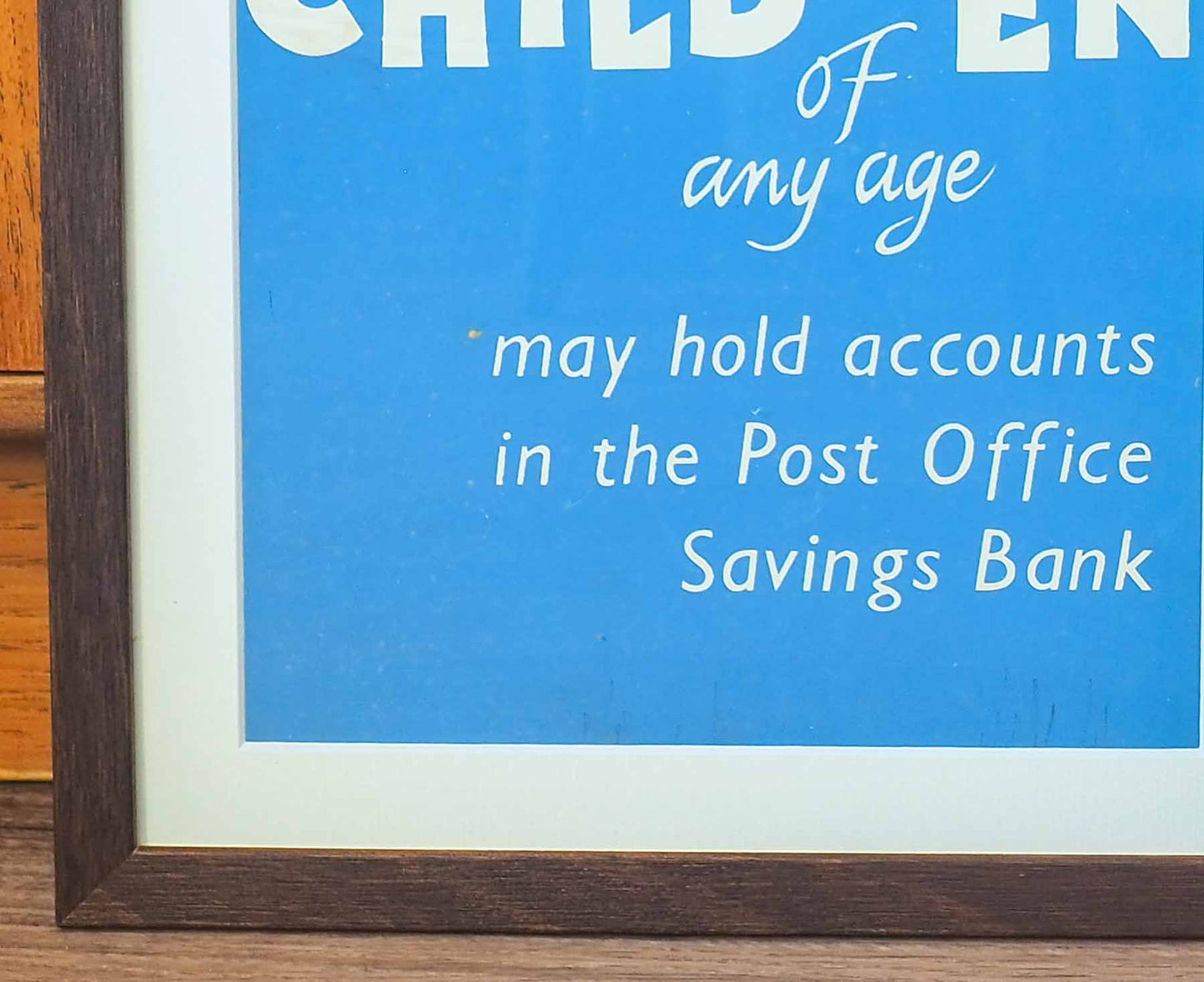 Post Office Children's Framed 1960s Vintage Promotional Card