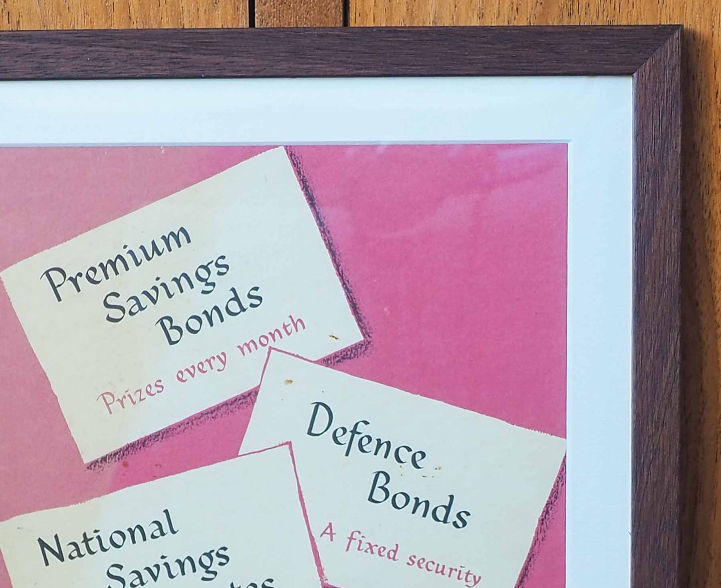 Post Office Savings Framed 1960s Vintage Promotional Card