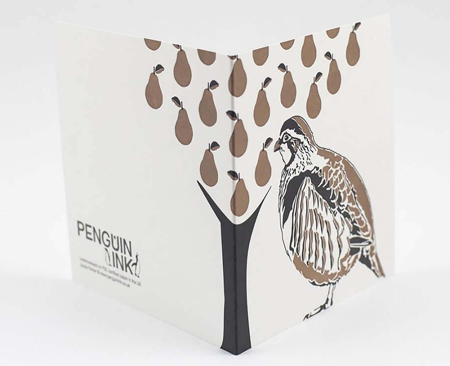 Partridge Letterpress Christmas card