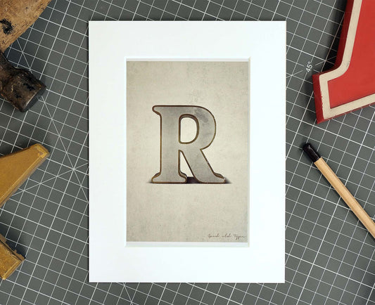 Letter R Salvaged Signage postcard