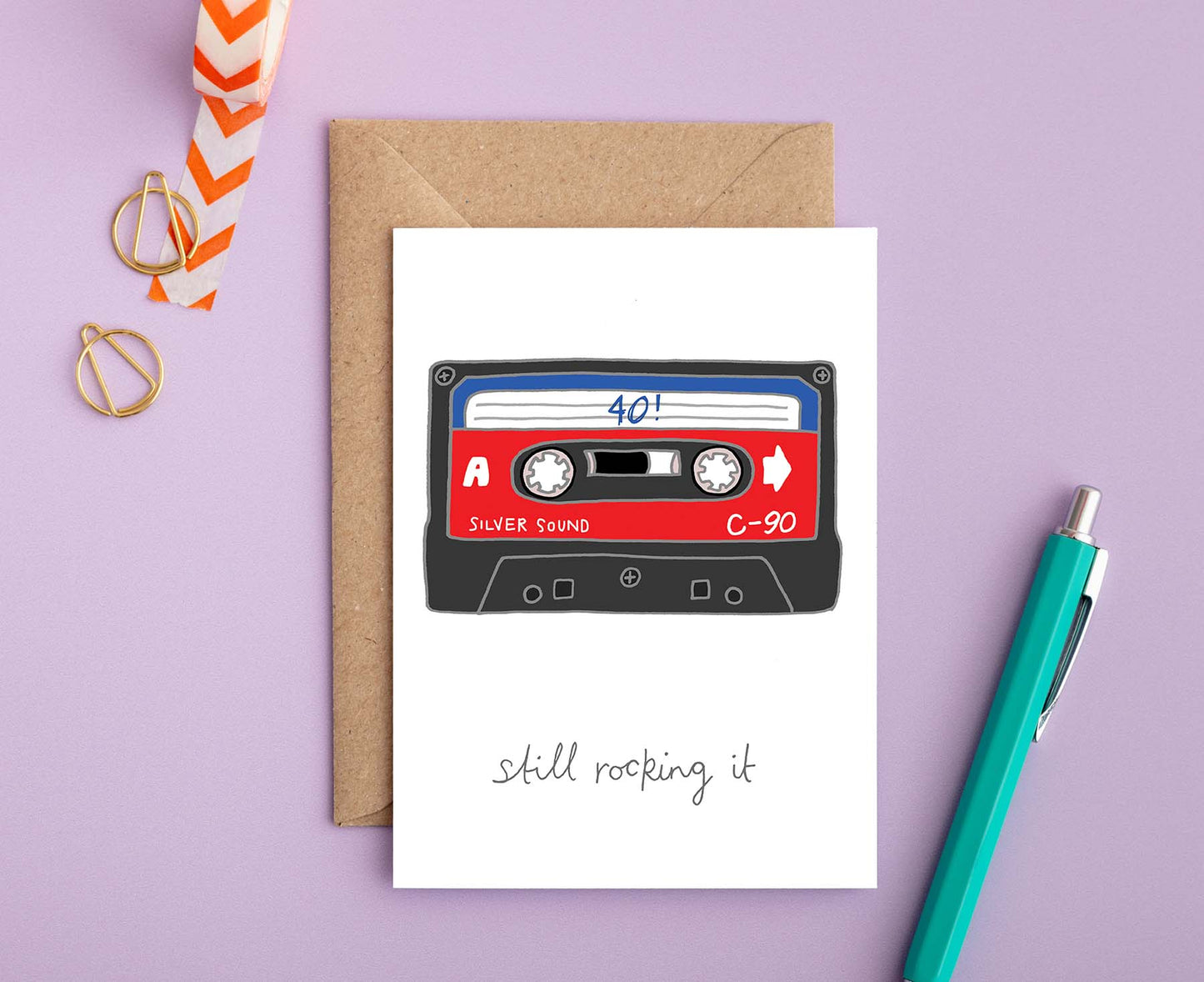 Still Rocking It Cassette 40th Birthday Card