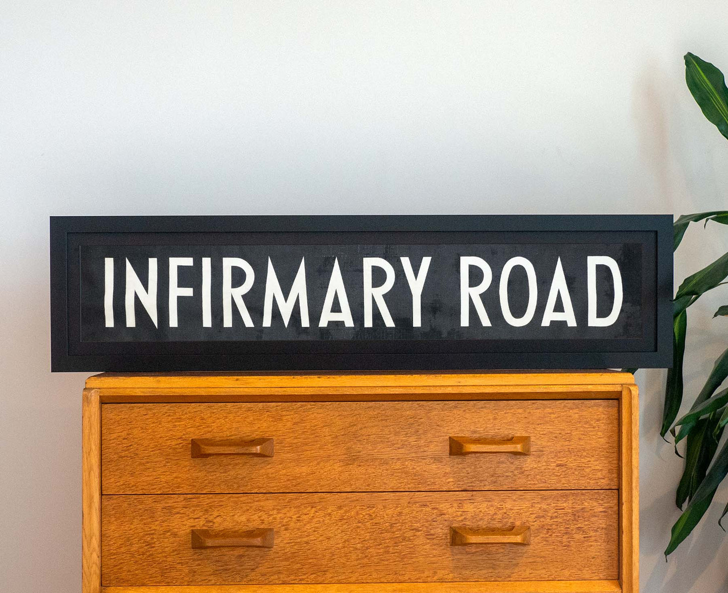 Infirmary Road 1971 Framed Bus Blind