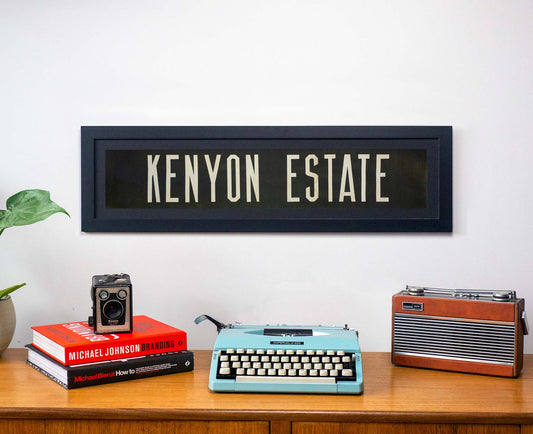 Kenyon Estate 1960s Framed Bus Blind