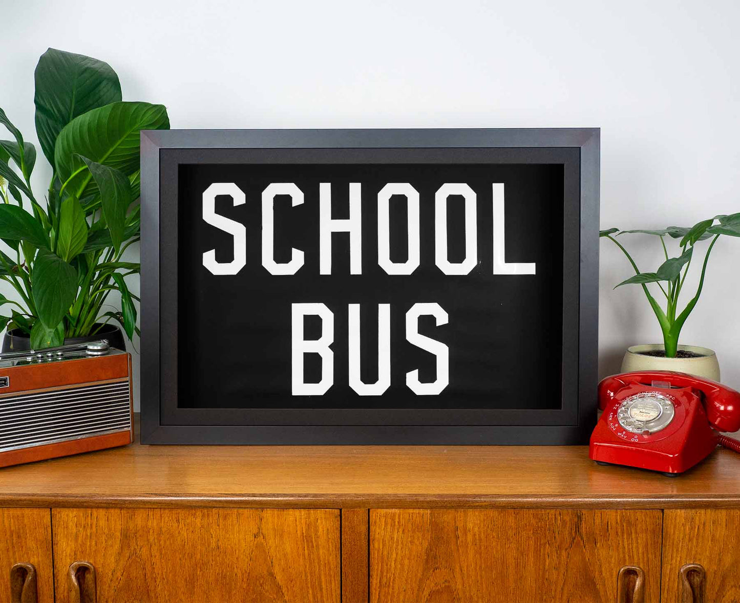 School Bus 1969 Framed Bus Blind