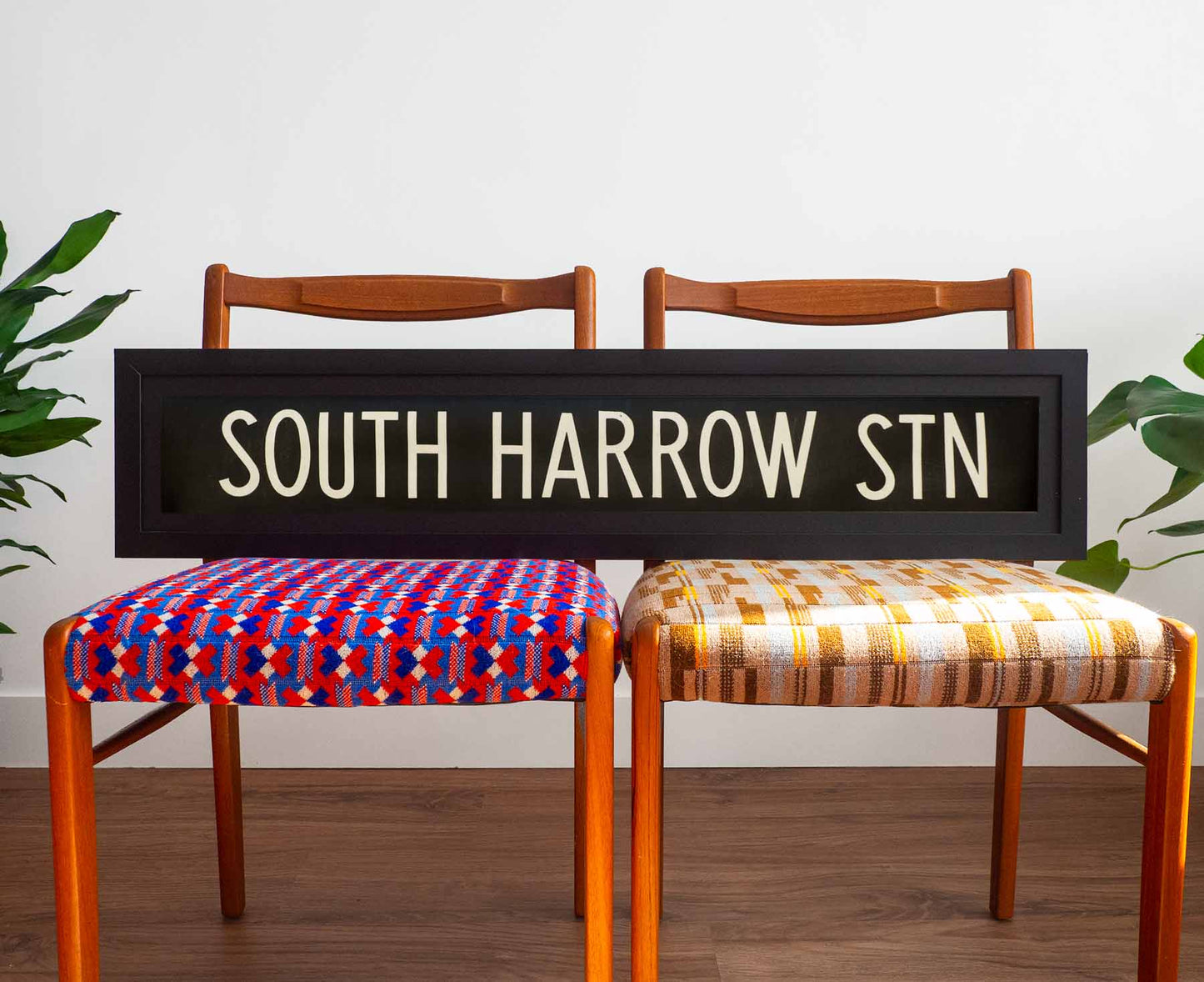 South Harrow Station 1970s Framed London Bus Blind