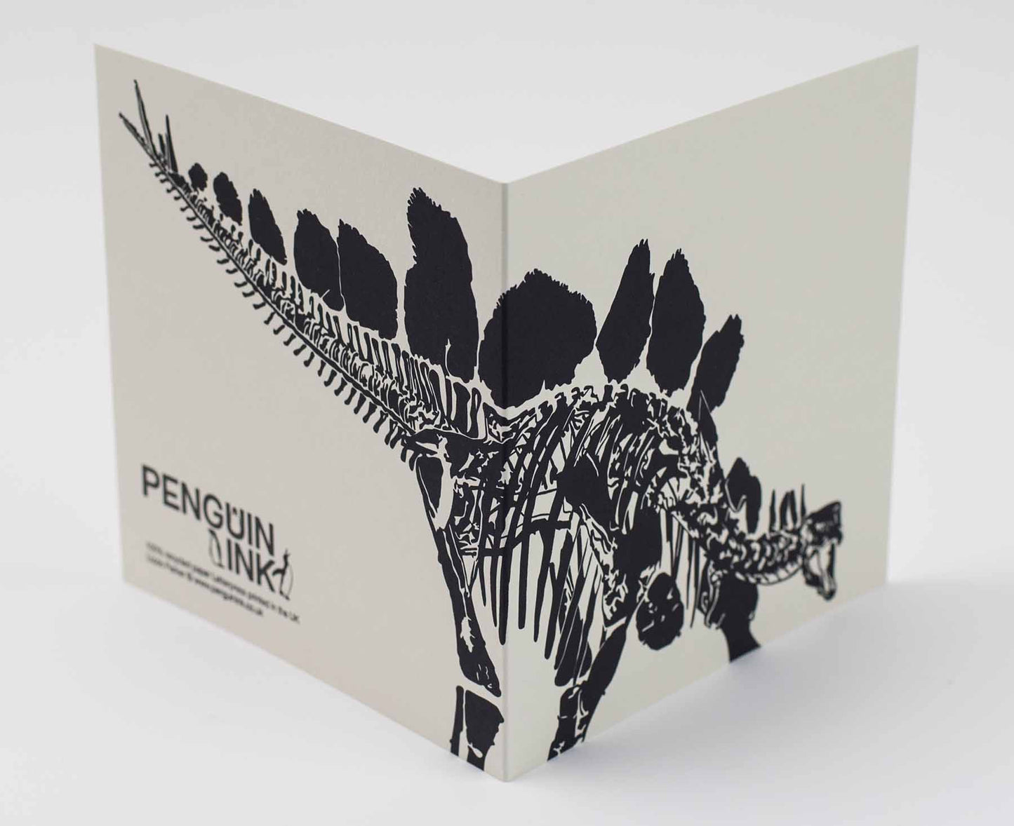 Stegosaurus Dinosaur Letterpress card