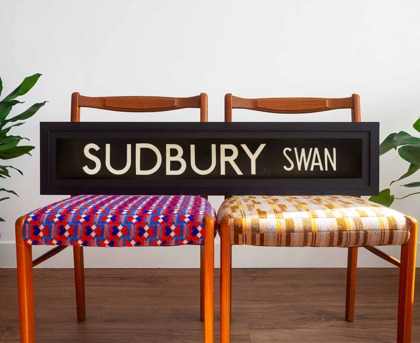 Sudbury Swan 1970s Framed London Bus Blind