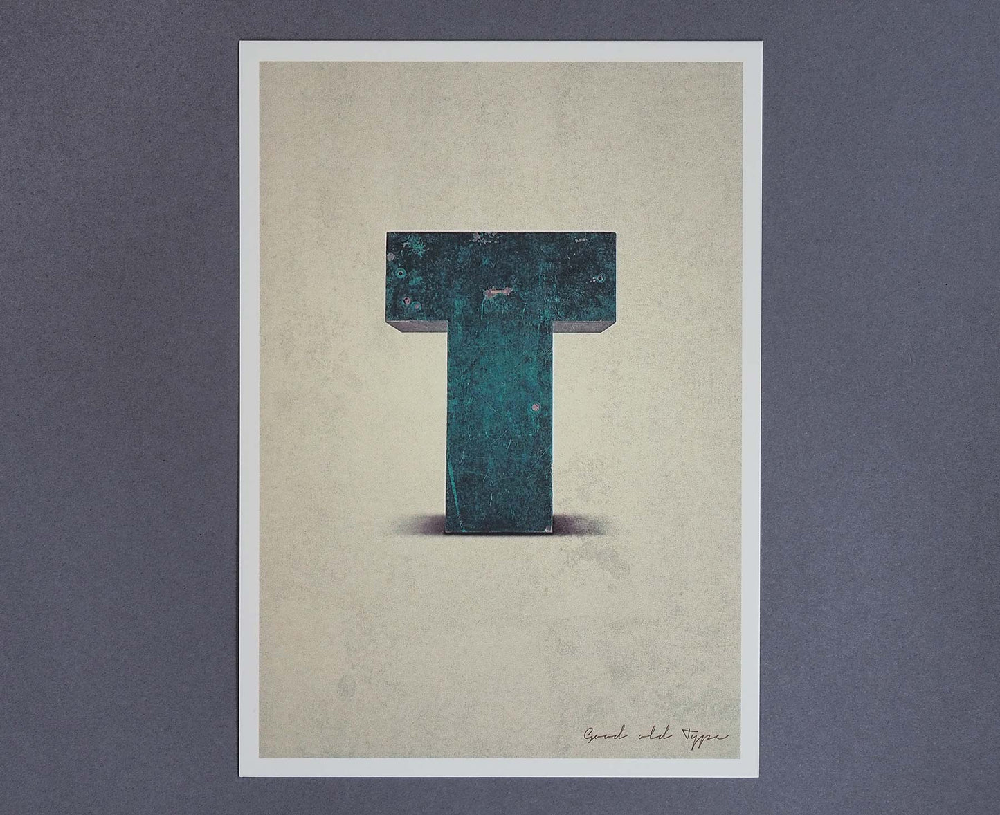 Letter T Salvaged Signage postcard