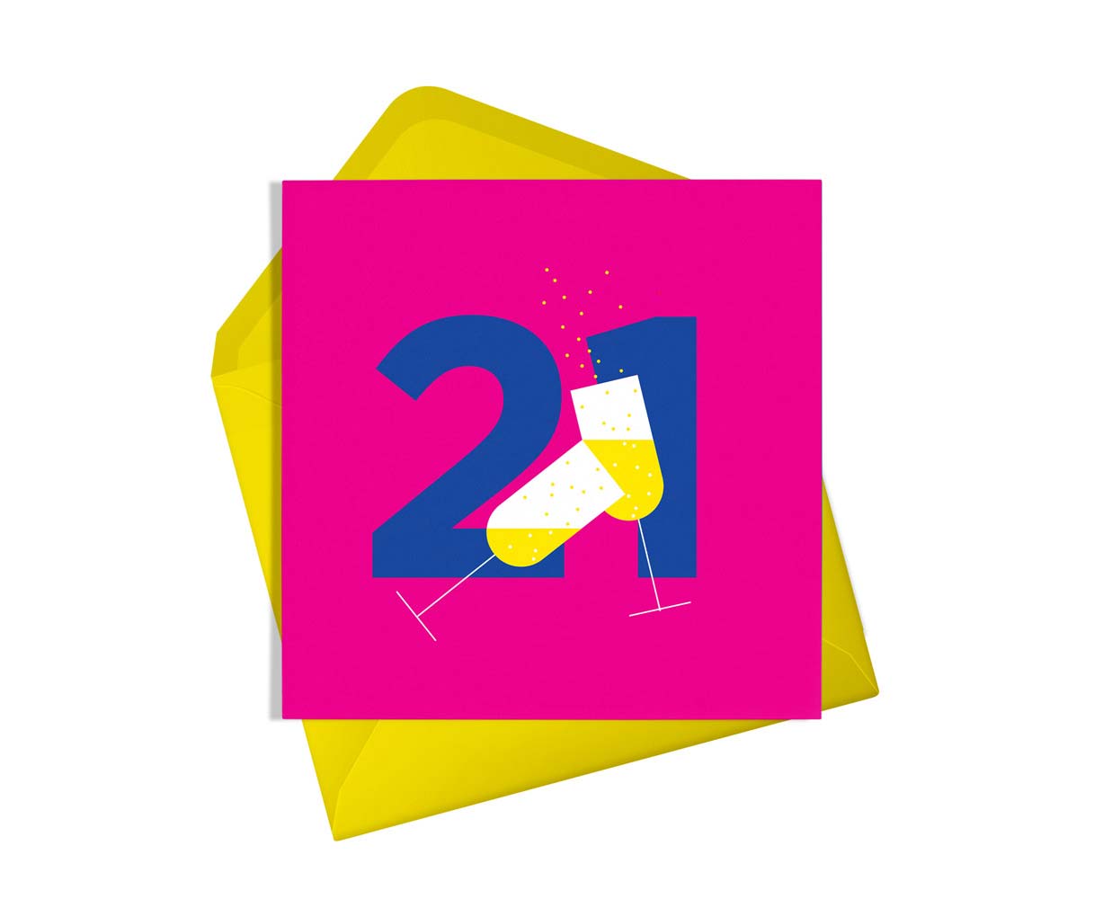 21st Birthday Cheers Card