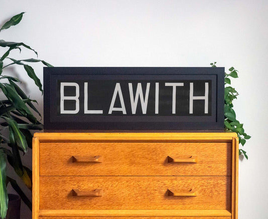 Blawith 1960s Framed Bus Blind