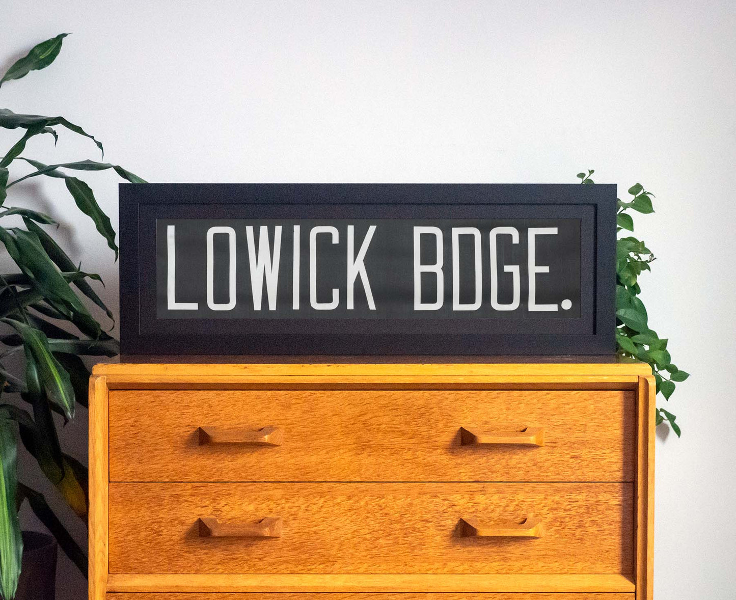 Lowick Bridge 1960s Framed Bus Blind