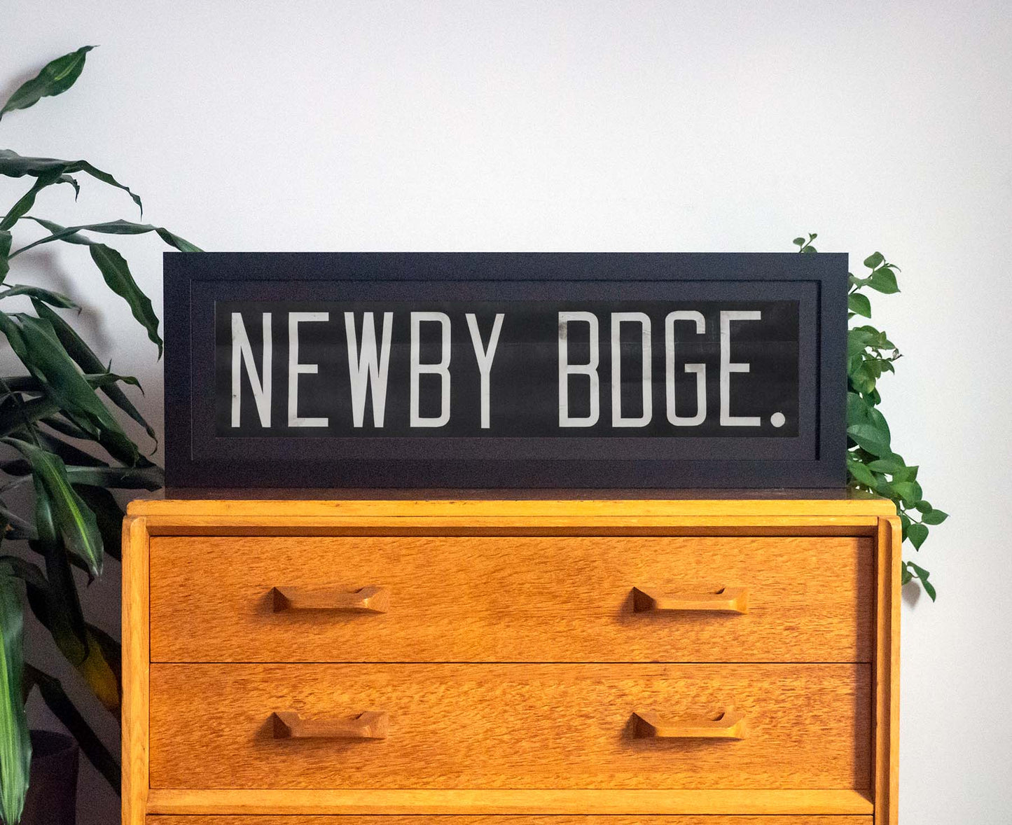 Newby Bridge 1960s Framed Bus Blind