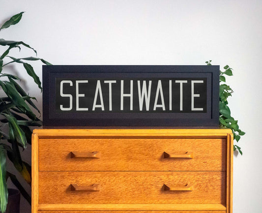 Seathwaite 1960s Framed Bus Blind