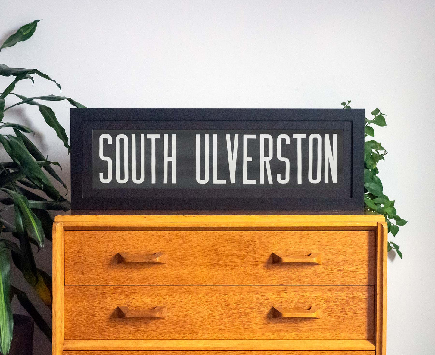 South Ulverston 1960s Framed Bus Blind