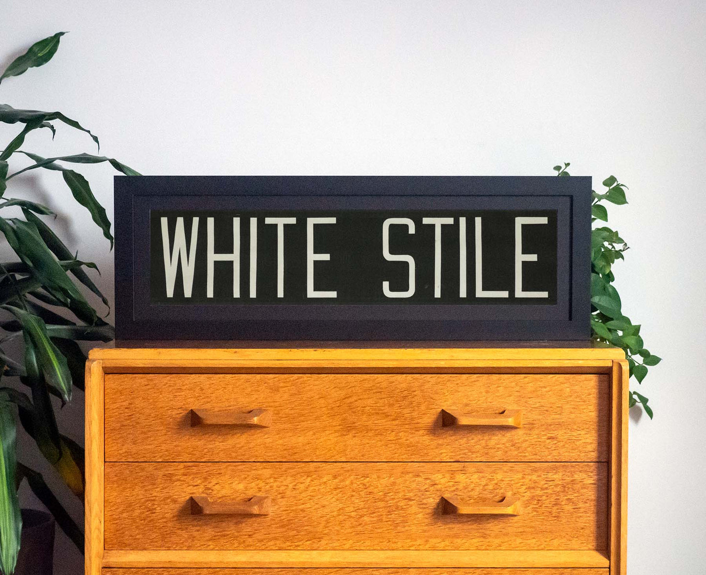 White Stile 1960s Framed Bus Blind