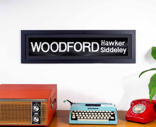 Woodford Hawker Siddeley 1970s Framed Bus Blind