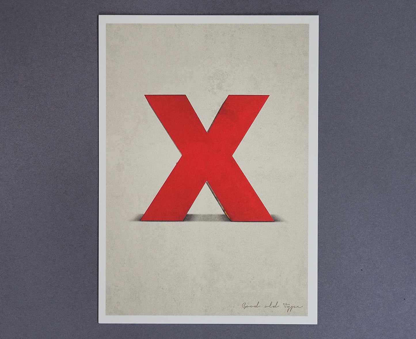 Letter X Salvaged Signage postcard