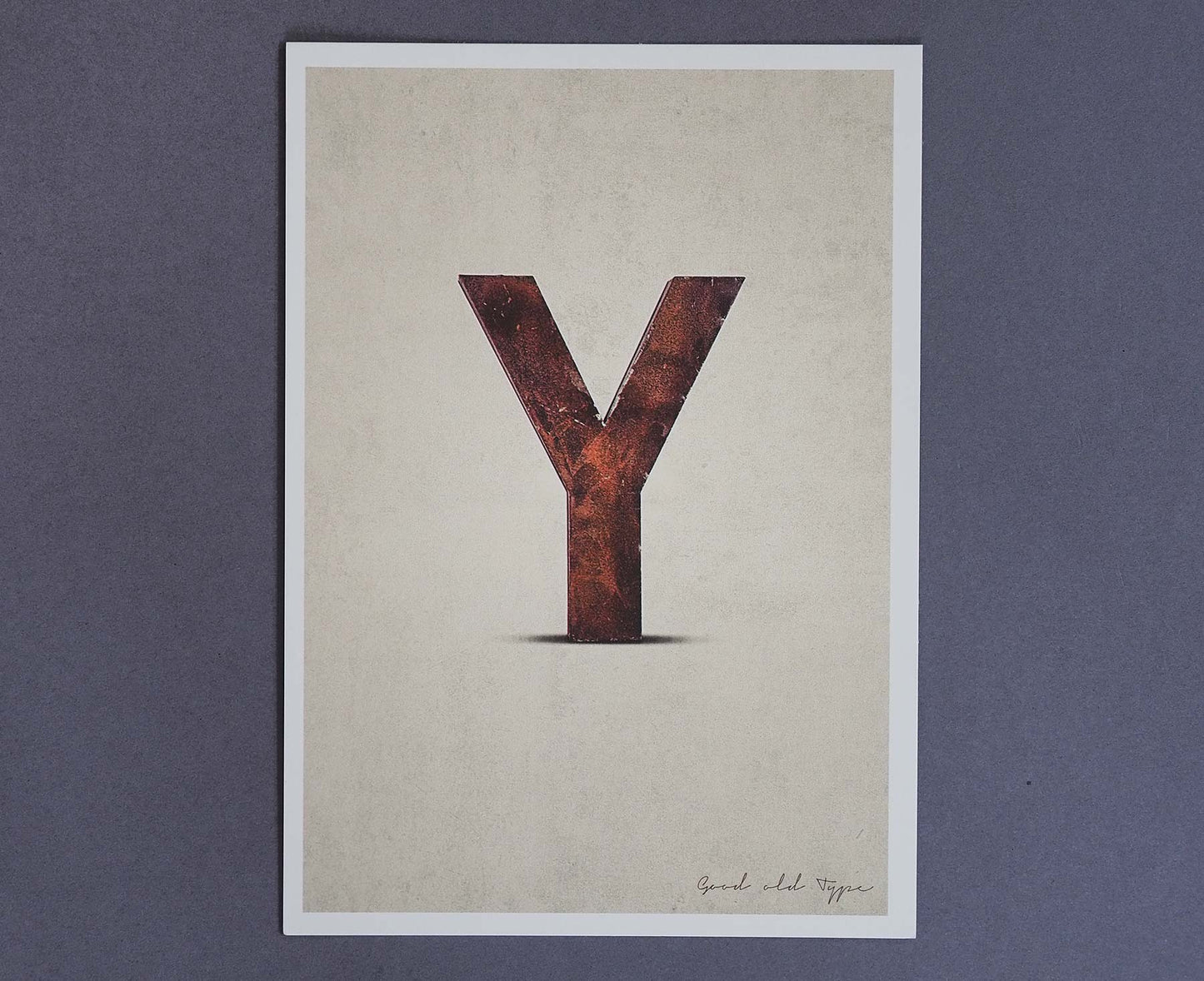Letter Y Salvaged Signage postcard