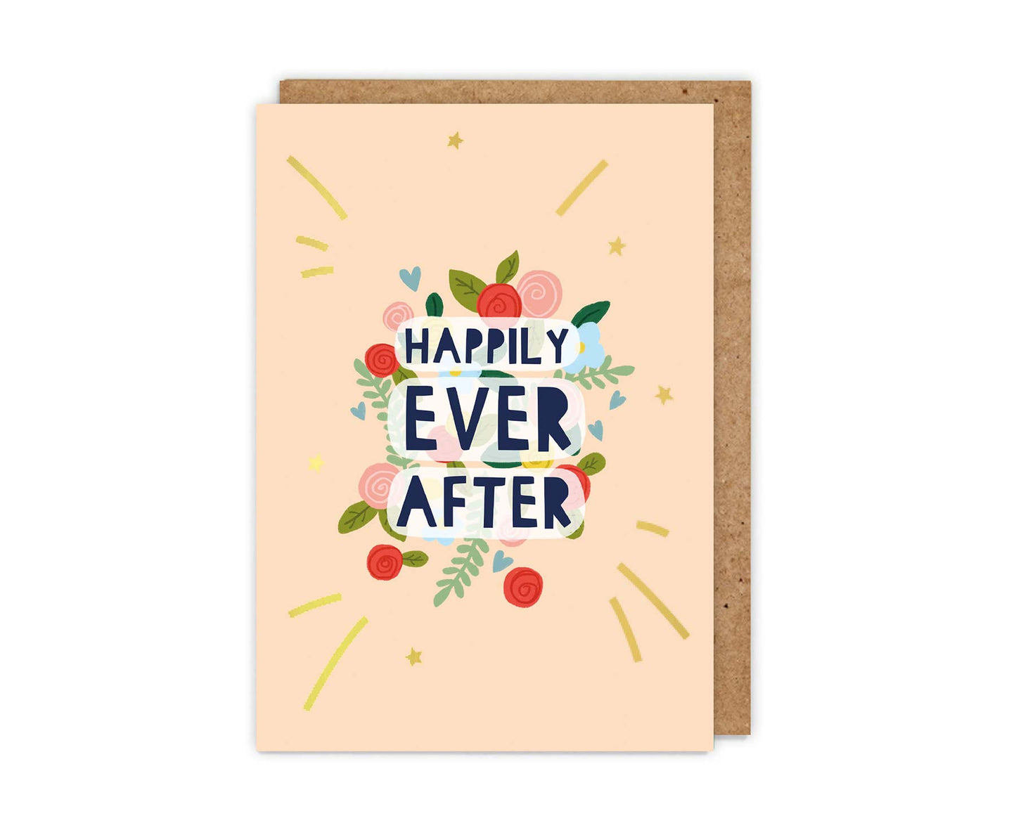 Gold Foiled Happily Ever After! Wedding Card