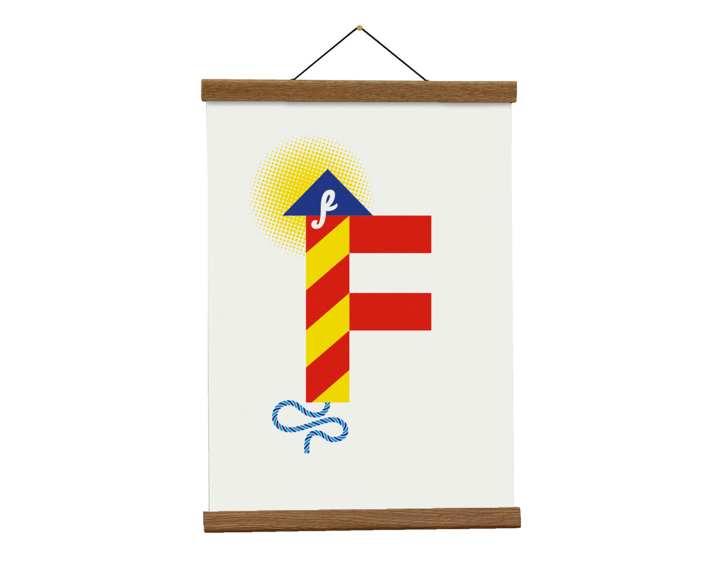 Letter F firework print