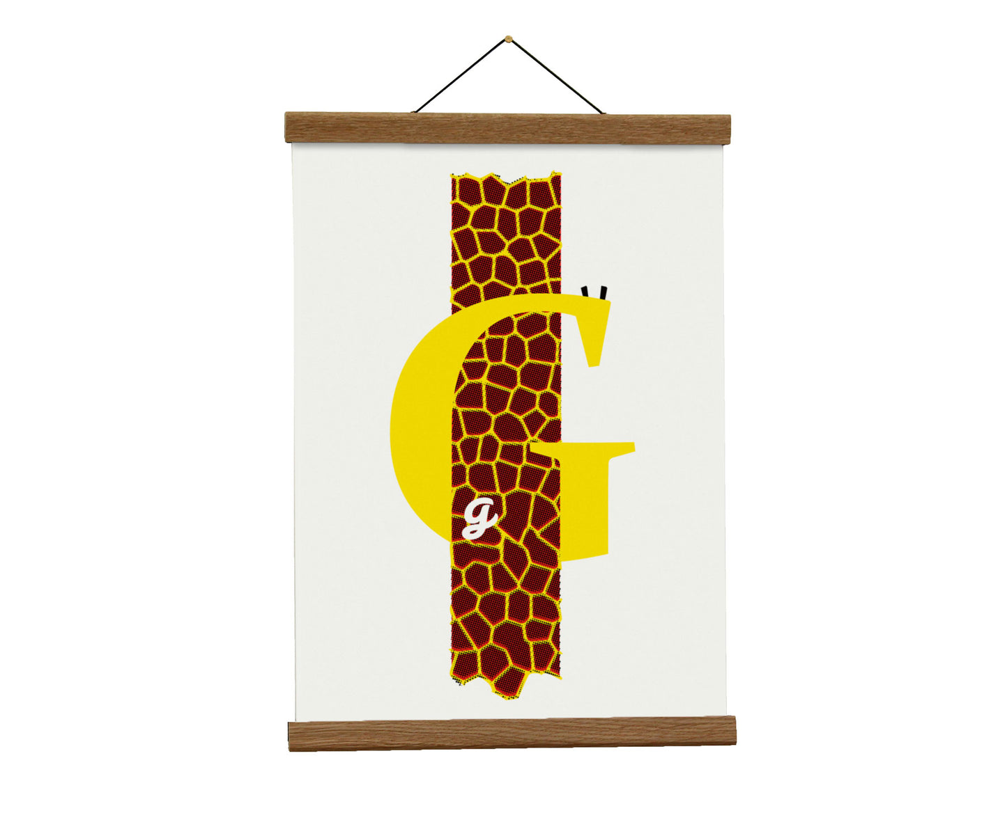 Letter G giraffe print