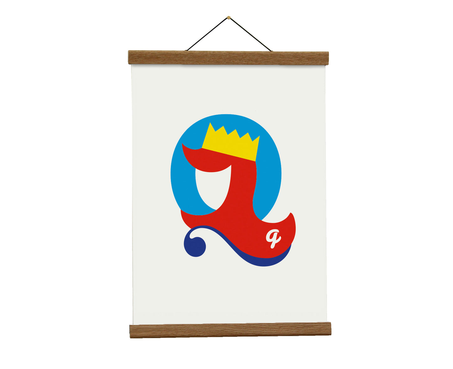 Letter Q queen print