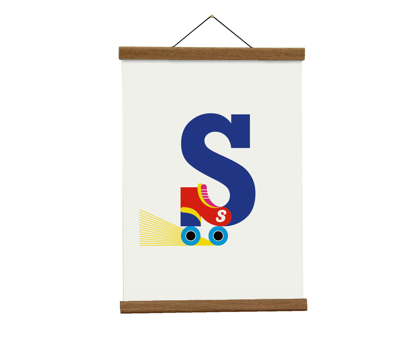 Letter S skater print