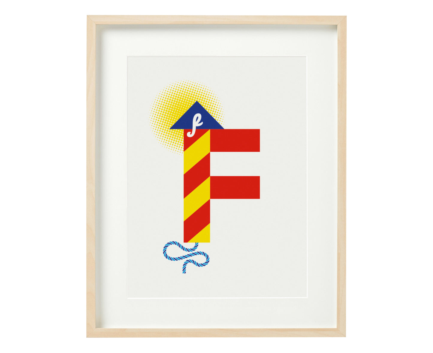 Letter F firework print