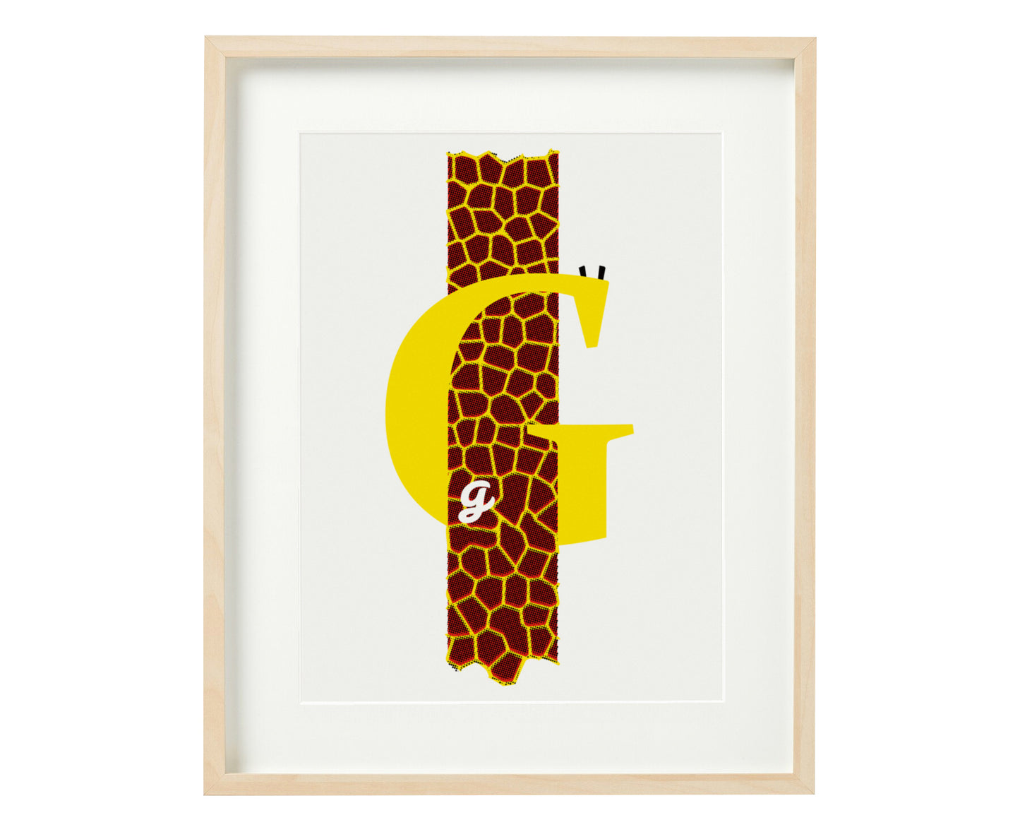 Letter G giraffe print