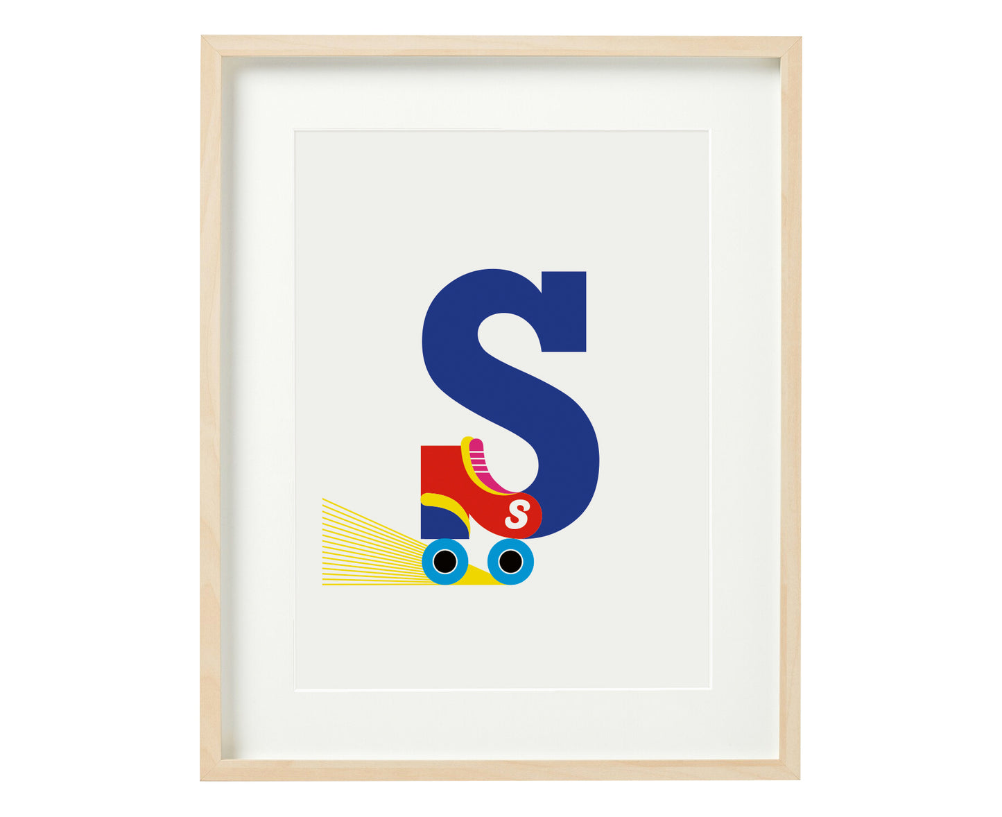 Letter S skater print