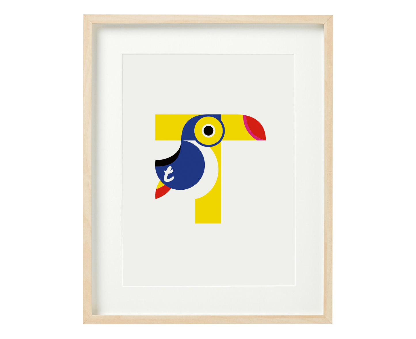 Letter T toucan print