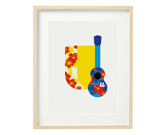 Letter U ukulele print