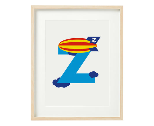 Letter Z zeppelin print