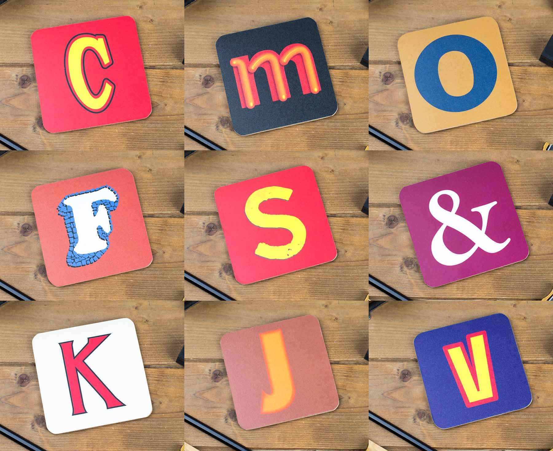 Letter Coasters – The Letter Arty